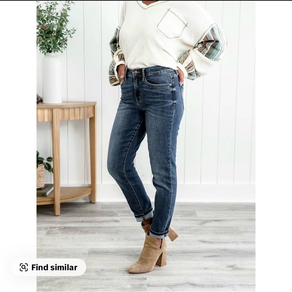Judy Blue Star of the Show High Rise Dark Wash Slim Shield Pocket Jeans